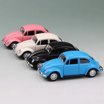 1/36 Классическая модель автомобиля Beetle, металлические отливки и игрушечные транспортные средства, игрушечный автомобиль из сплава, украшение торта, автомобиль, игрушки для мальчиков, подарки