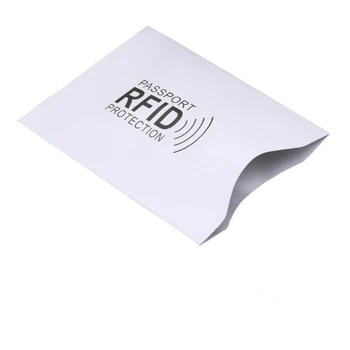 10 ШТ Серебряный Защитный чехол для RFID-карты с защитой от сканирования, держатель для кредитной идентификационной карты из алюминиевой фольги, чехол для карты с защитой от сканирования