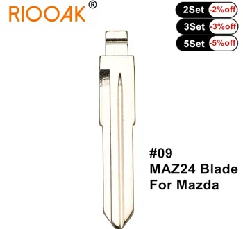 10шт Сменных металлических Откидных ключей # 09 KD VVDI Remote Key Blade Для автомобиля Mazda Remote Key Blank MAZ24