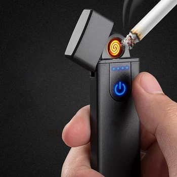 2023 USB Электрические Зажигалки, ветрозащитные USB Перезаряжаемые Сенсорные ветрозащитные Аксессуары для сигарет, Портативная электрическая зажигалка e ziggarte