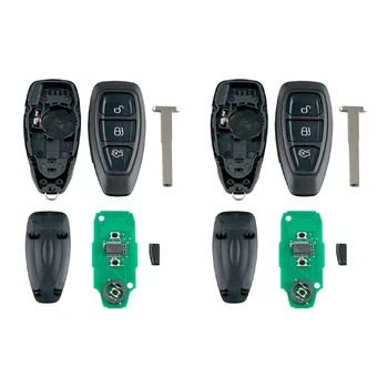 2X автомобильный умный дистанционный ключ с 3 кнопками Подходит для Ford Focus C-Max Mondeo Kuga Fiesta B-Max 433 МГц
