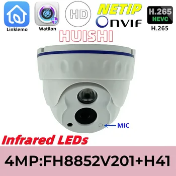 4MP FH8852V201 + GC4053 Инфракрасный Свет Встроенный МИКРОФОН Аудио IP Купольная Камера 2560*1440 H.265 Onvif P2P Linklemo Излучатель ночного видения