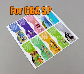 50 комплектов сменных наклеек для этикеток GBA SP На заднюю панель консоли нестандартного дизайна для Nintend Gameboy Advance SP для консоли GBA