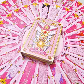 52 шт./лот Оригинальное Аниме Cardcaptor Sakura Clow Card С Волшебной Книжной Коробкой Косплей Реквизит KINOMOTO SAKURA Карты Детские Мультяшные Подарки