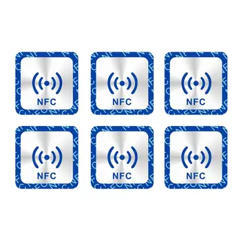 6 шт./лот NFC Метки Наклейки NFC213 Anti Metal RFID Металлическая клейкая этикетка наклейка Универсальная Этикетка NFC213 Tag для всех телефонов NFC