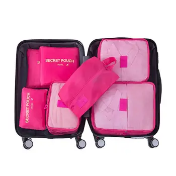 7шт Прочных гладких сумок-органайзеров для путешествий на молнии, устойчивых к пятнам, Сортировочный чемодан, упаковочная сумка, сумки-органайзеры