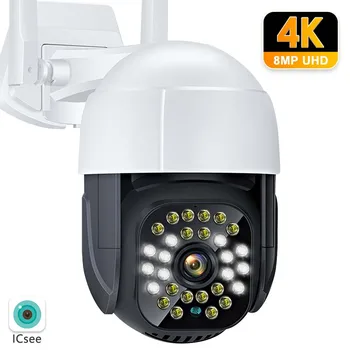 8MP 4K Беспроводная PTZ-Камера HD 1080P WiFi IP-Камера Наружного видеонаблюдения CCTV Камера Безопасности P2P ICSEE Onvf H.265 Alexa
