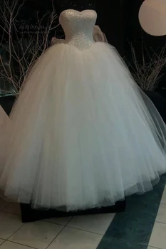 ANGELSBRIDEP, бальное платье для влюбленных, Свадебное платье с V-образным вырезом, Vestido De Noiva, модный кружевной лиф, Вечернее платье невесты с жемчугом