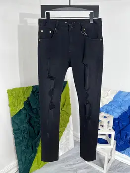 B02413 Модные Мужские джинсы 2023 Взлетно-посадочной полосы Роскошный известный бренд Европейский Дизайн стиль вечеринки Мужская Одежда