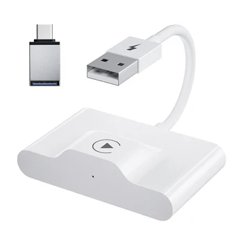 Carplay USB Конвертер с двойным проводом Wi-Fi 2,4 ГГц / 5 ГГц в беспроводную систему Carplay Bluetooth-совместимый 5.0 для систем iPhone 6 и выше