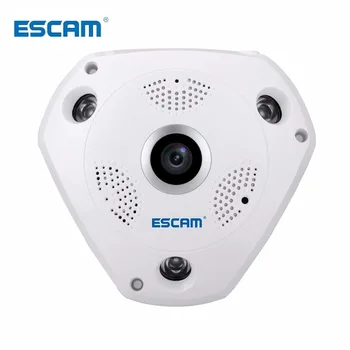 ESCAM QP180 HD 960P 1.3MP 360-градусная панорамная PTZ-инфракрасная камера 