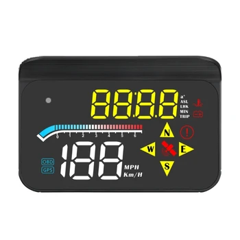 M17 Универсальный GPS HUD Головной Дисплей СВЕТОДИОДНЫЙ Спидометр Smart-Digital Driving Overspeed Alarm Reminder для Автомобильных Аксессуаров J60F