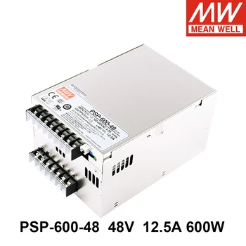 Mean Well PSP-600-48 88- 264 В переменного тока В постоянный 48 В 12,5 А Импульсный источник питания мощностью 600 Вт с одним выходом с PFC и параллельной функцией