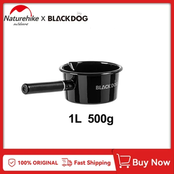 Naturehike-Blackdog Для кемпинга на открытом воздухе Сверхлегкая плита с антипригарным покрытием, 1 л, Семейный котел для приготовления молока, Походный горшок, кухонный инструмент для приготовления пищи