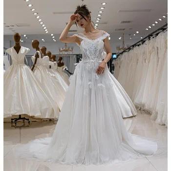 SL-9141 элегантное свадебное платье 2023 кружевные бусы из свадебной коллекции комплект свадебных платьев плюс размер vintage vestidos de novia