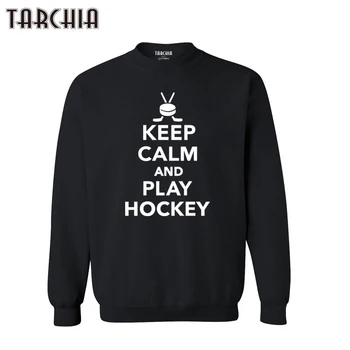 TARCHIA Осенний шикарный пуловер с круглым вырезом и хоккейным принтом, мужская толстовка с длинным рукавом, Уличная одежда, Хлопковые толстовки, топы