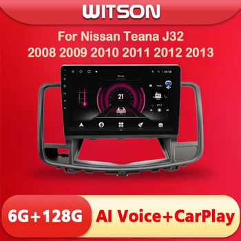 WITSON AI VOICE Android 11 Стерео Мультимедиа GPS Навигация стерео Для Nissan Teana J32 2008 2009 2010 2011 2012 2013 carplay 4G