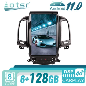 Автомагнитола Android 11 для Hyundai Santa Fe 2 2006 2007 2008-2011 2012 Мультимедийный видеоплеер DVD GPS Навигация WiFi Головное устройство