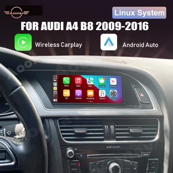 Автомагнитола Linux Для Audi A4 B8 2009-2016 GPS Мультимедийное Головное устройство беспроводное радио Apple carplay Стерео Android auto radio