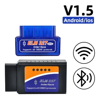 Автомобильный сканер OBD2 Mini ELM327 Диагностический адаптер Тестер Беспроводной WIFI Bluetooth Автомобильный Диагностический инструмент считыватель кодов для Android IOS