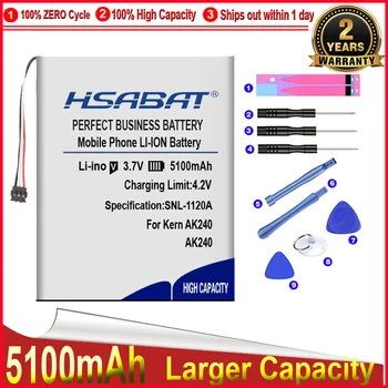 Аккумулятор HSABAT 0 Cycle 5100mAh для плеера iRiver Astell & Kern AK240 с 3-проводным штекером, Высококачественный Сменный Аккумулятор