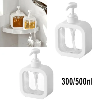 Бутылочки для лосьона объемом 350/500 мл, прозрачные пластиковые бутылочки-помпы для ванной, дозатор мыла для рук, Многоразовый розлив, хранение в ванной комнате