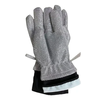 Бытовые проволочные перчатки для мытья посуды Легкие защищающие руки Перчатки для кемпинга на открытом воздухе Барбекю
