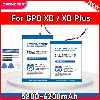Верхний аккумулятор LOSONCOER 6200mAh для GPD XD Для GPD XD Plus Battery