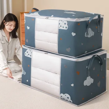 Визуальная сумка для хранения лоскутного одеяла, органайзер для одежды для домашнего гардероба, мешки для сортировки одеял большой емкости, пылезащитная сумка для перемещения