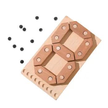 Деревянная головоломка Монтессори по форме математического числа для дошкольного учреждения, подарок на День рождения, развивающая игрушка