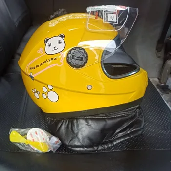 Детский шлем для мотокросса с полным лицом, мотоциклетный детский головной убор для защиты детей от мото