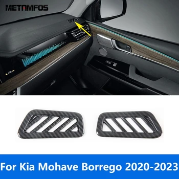 Для Kia Mohave Borrego 2020 2021 2022 2023 Карбоновое Переднее Верхнее Вентиляционное Отверстие Выходная Крышка Отделка Рамка Аксессуары Для Стайлинга Автомобилей
