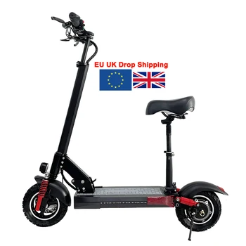 ЕС Великобритания электрический самокат мощностью 600 Вт 48 В 10-дюймовый самокат электрический мопед patinete electrico seat escooter