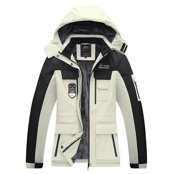 Зимняя куртка мужская парка 6XL 7XL 8XL куртка Мужская Плюс бархатные утолщенные пальто С капюшоном лыжный костюм мужские повседневные теплые куртки пальто 898