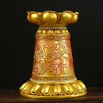Изысканное Основание Колеса Сутры для Ручного Прядения Лотоса из смолы, Инкрустированное Инструментами для Эзотерической практики в Тибете