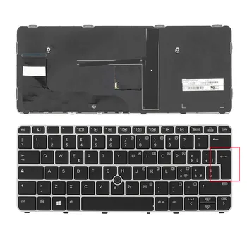 Итальянская Новая Клавиатура Для Ноутбука HP EliteBook 820 G3 725 G3 828 G3 6037B0113006 V151426AK1IT 813302-061Silver Frame With Point