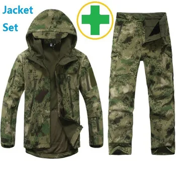 Комплекты тактических курток с мягкой оболочкой из акульей кожи, мужская зимняя военная форма, непромокаемые флисовые пальто, Камуфляжная армейская одежда, костюмы