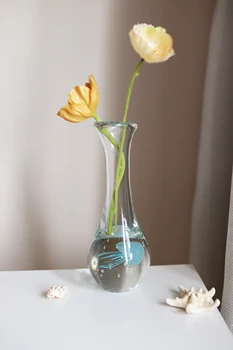 Креативная новинка Xiaoqing из цветного стекла ручной работы, ваза для цветов, Аранжировщик, украшение для дома, ночник, Медуза
