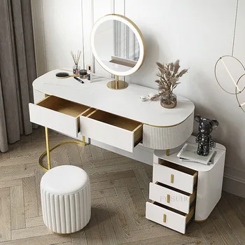 Легкие Роскошные Белые комоды Креативный Туалетный столик Мебель для спальни Комод Разнообразные зеркала в тон Шкаф для хранения в спальне