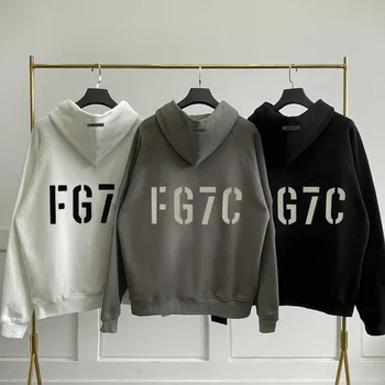 Лучшее качество FG7C Essentials 7th Collection Толстовки на молнии Для мужчин и женщин, уличная одежда в стиле хип-хоп оверсайз, Свободная толстовка, пальто