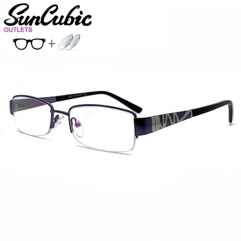 МОД.FLV 110 315 05 Женские очки в оправе черного цвета, оптические очки с защитой от усталости, женские металлические очки
