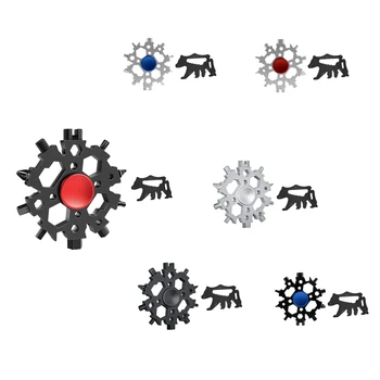 Мультитул Snowflake 22 В 1, Стандартный мультитул Metal Snowflake с карточкой мультитула, гаечный ключ Snowflake, Подарки для мужчин