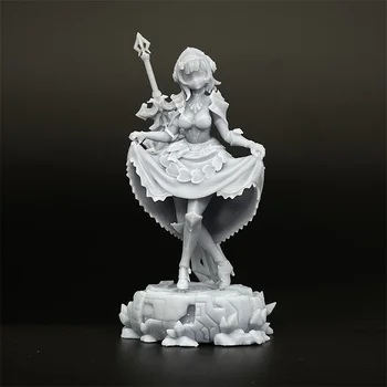 Набор моделей Genshin Impact Figures Noelle в масштабе 1/24 из неокрашенной смолы с базовой коллекцией миниатюрных фигурок аниме Kawaii