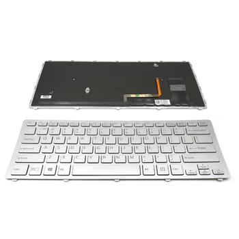 Новая Клавиатура для ноутбука Sony VAIO SVF14N1N2E SVF14N21CXB SVF14N21CXP SVF14N21CXS SVF14N23CXB SVF14N23CXP Серебристая С Подсветкой