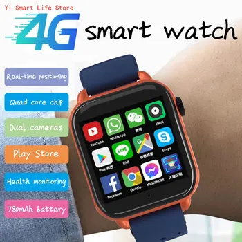Новый Android9.0 Смарт-Часы GPS Позиционирование 4g Детский Видеозвонок Мобильный Телефон Двойная Камера Запись Wifi Интернет Подарок Для Мальчиков И Девочек