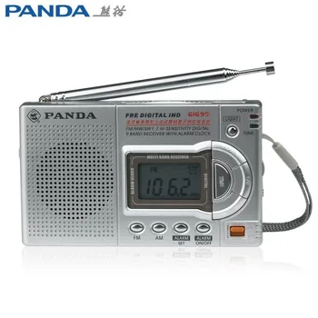 НОВЫЙ Радиоприемник Panda 6169 FM MW SW с 9-Полосной Частотой Приема Светового Будильника Синхронизации Стерео Цифрового Портативного Радио