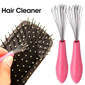 Очиститель для расчески-щетки Мини-очиститель для волос, средство для удаления ломких волос и меха, щетка для чистки со встроенной тонкой ручкой для удаления пыли с волос