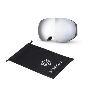 Очки Для катания на лыжах, снегоходах, двухслойные линзы UV400, Съемные Лыжные противотуманные очки, Сноуборд, Лыжные очки, Мужчины, женщины