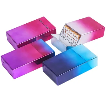 Пластиковая коробка для сигарет удлиненная на 110 мм, толщина 20 штук, общий креативный портсигар с постепенным изменением цвета
