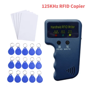 Портативный RFID-дубликатор 125 кГц, Копировальный аппарат для записи идентификаторов, Программатор, кард-ридер + Ключи